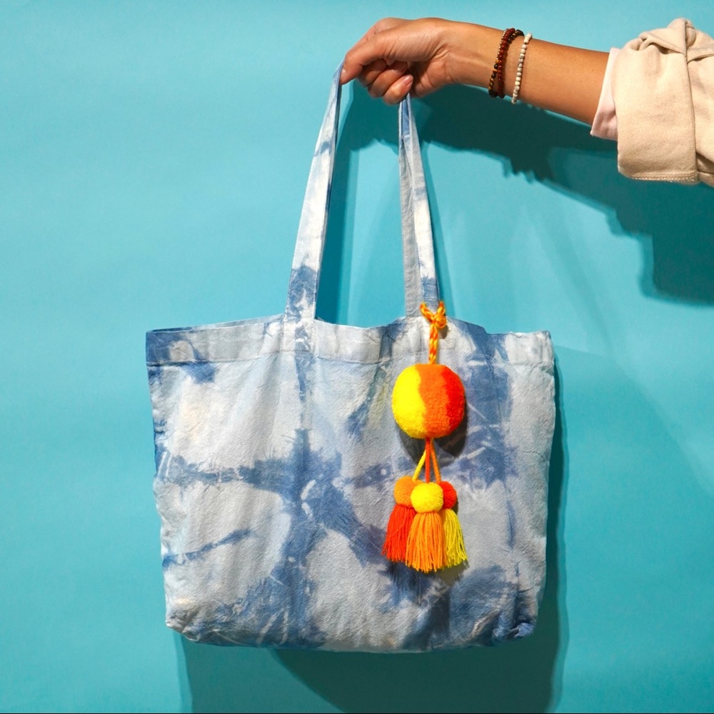 Hand dyed Shibori Tote Bag
